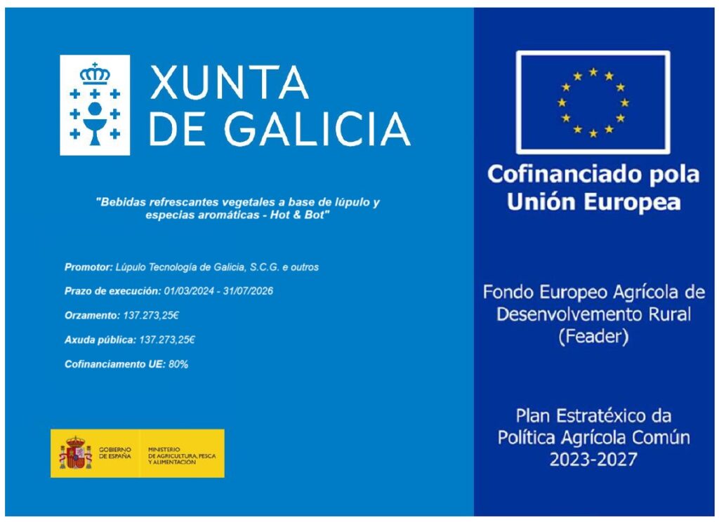 Cartel oficial de financiamento: Xunta de Galicia, cofinanciado pola Unión Europea, Fondo Europeo Agrícola de Desenvolvemento Rural (Feader), Plan Estratéxico da Política Agrícola Común 2023–2027